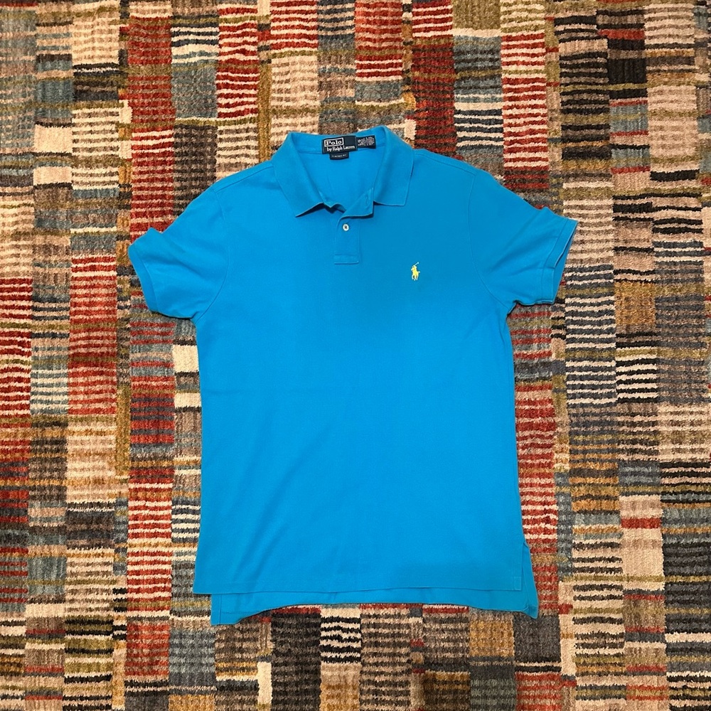 Ralph Lauren Blue Polo Shirt Classic Design